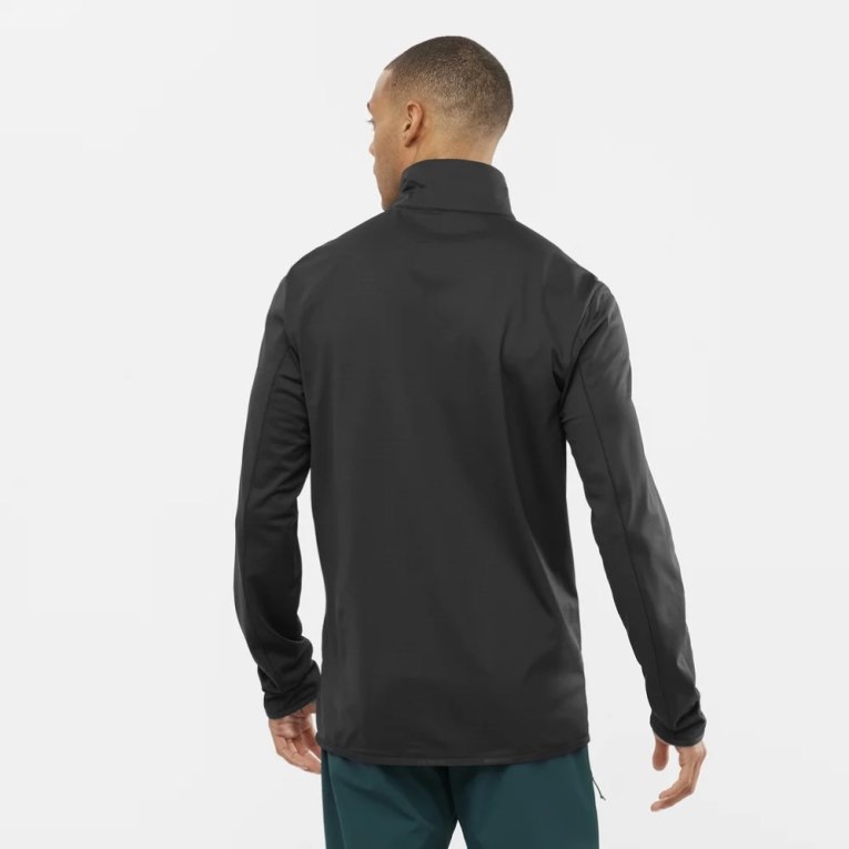 Black Salomon Essential Lightwarm Full Zip Men's Jackets | PH 60379K